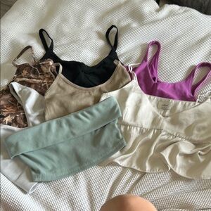 Tank top bundle, aritzia, garage, lululemon,ardene